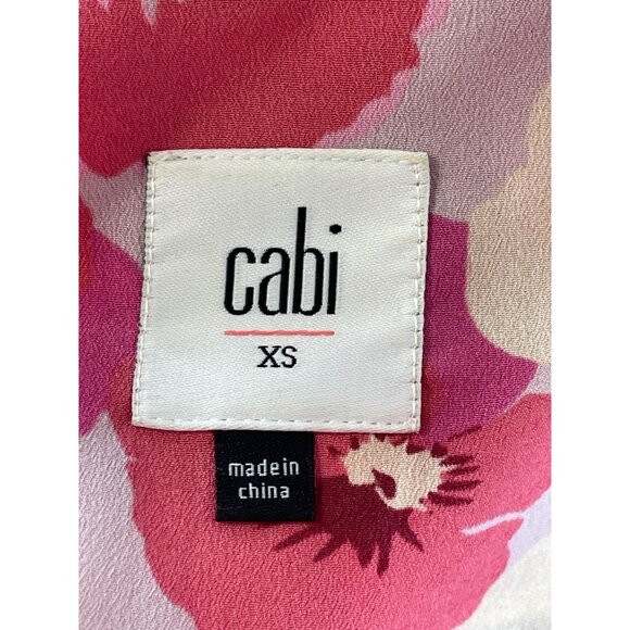 Cabi Footloose Camisole Size XS Floral Print Ruffled Double Layer Bohemian NEW - Picture 4 of 9